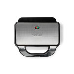 sandwich maker, grill, waffle, 900 w, placi antiaderente 28 x 15 cm, otel inoxidabil/plastic, nedis