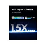 router wireless be3600 wi-fi 7 dual band, gigabit, 4 antene externe, wr3600 cudy