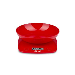 cantar de bucatarie cu bol girmi ps01, 5kg, rosu