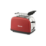 prajitor de paine toaster girmi tp57, 850w, 8 niveluri de rumenire, inox/rosu