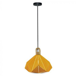 pendul tavan soclu e27 32cm x 27cm - galben