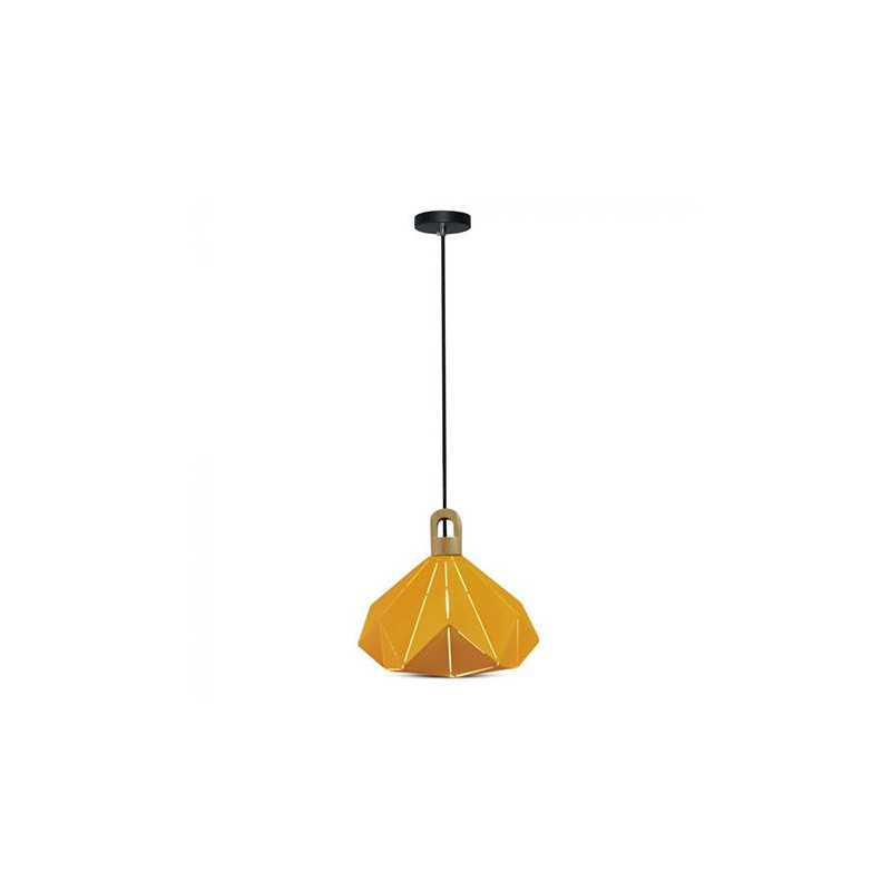 pendul tavan soclu e27 32cm x 27cm - galben pendul tavan soclu e27 32cm x 27cm - galben