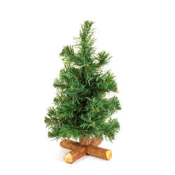pin artificial - cu baza din lemn - mini - 30 cm