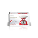 cantar analogic de bucatarie cu design retro rosu, nedis