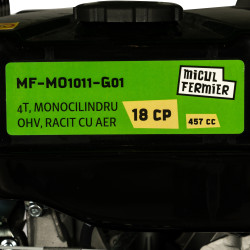 tocator crengi micul fermier, motor benzina 18cp, diametru maxim de taiere o120mm, cu carlig de remorcare, pentru brichete