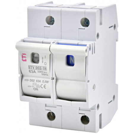 comutator cu siguranta stv d02 63a 1p+n 002271002