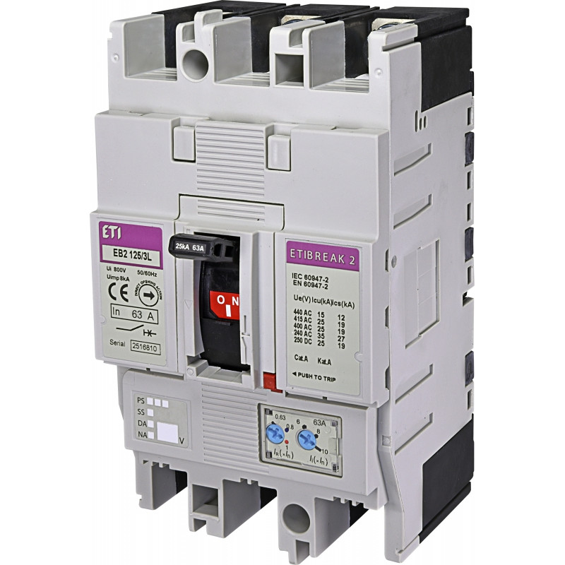 intrerupator de circuit in car eb2 125/3l 63a 3p 004671024