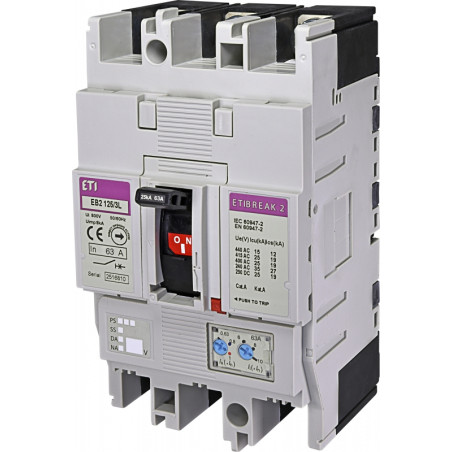 intrerupator de circuit in car eb2 125/3l 63a 3p 004671024