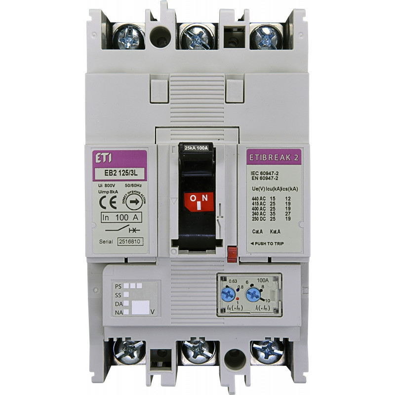 intrerupator de circuit in car eb2 125/3l 100a 3p 004671025