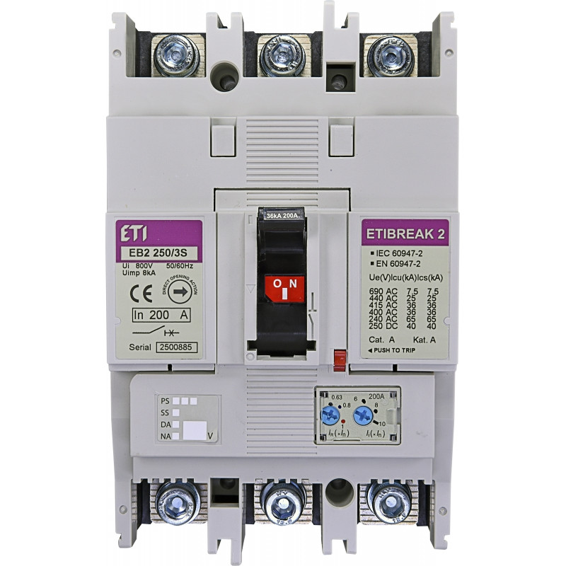 intrerupator de circuit in car eb2 250/3s 200a 3p 004671082