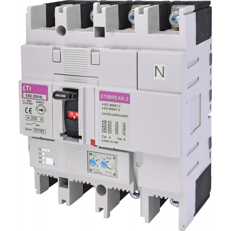 intrerupator de circuit in car eb2 250/4s 250a 4p 004671086