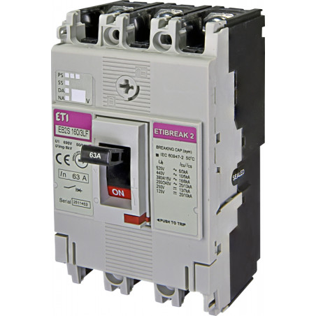 intrerupator de circuit in car eb2s 160/3lf 63a 3p 004671807