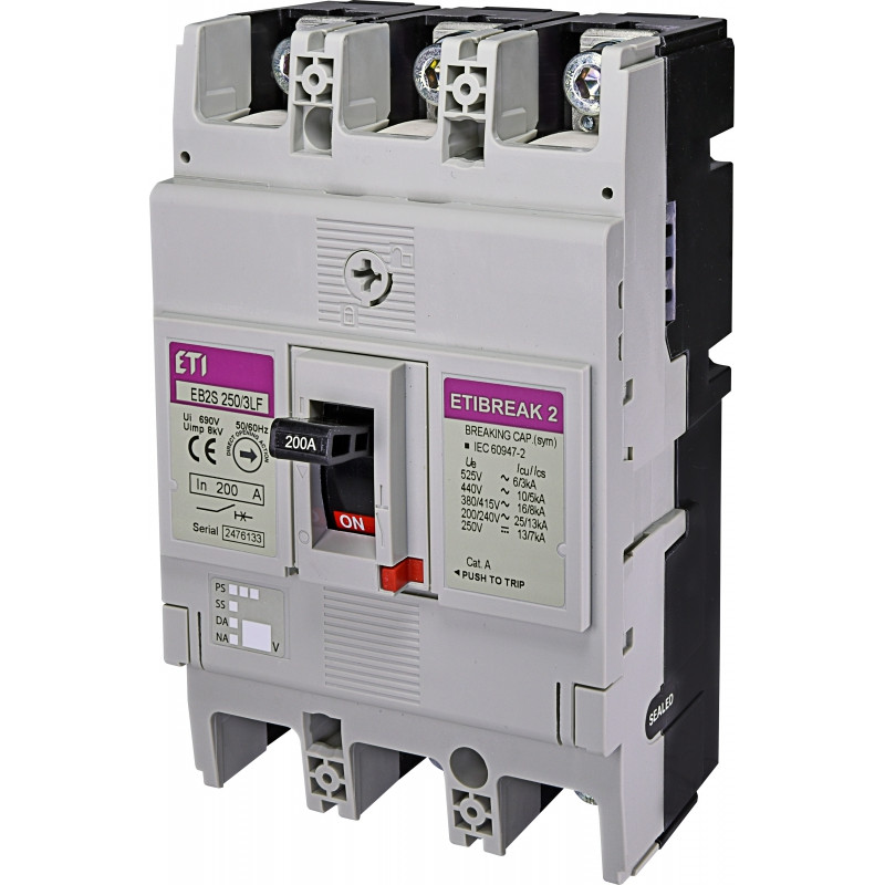 intrerupator de circuit in car eb2s 250/3lf 200a 3p 004671812