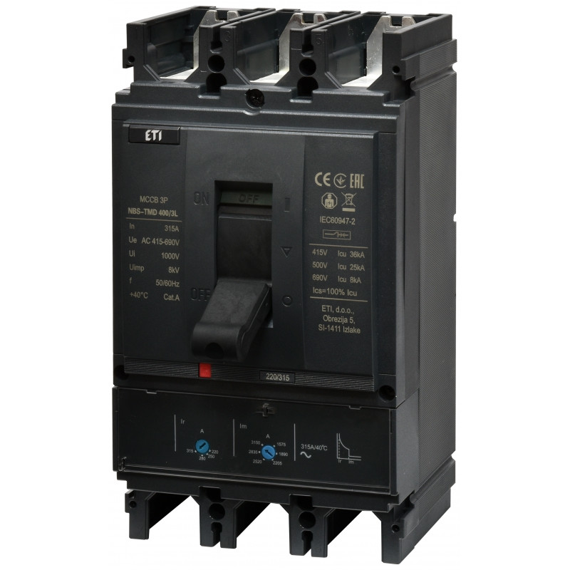 intrerupator de circuit in car nbs-tmd 400/3l 315a 3p 004673101