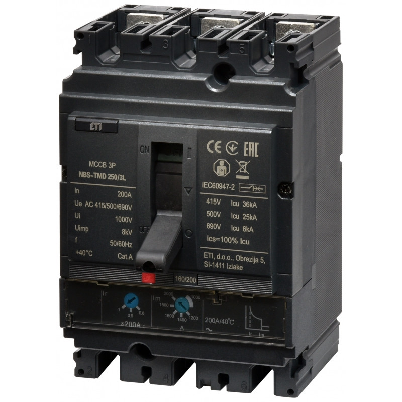 intrerupator de circuit in car nbs-tmd 250/3l 200a 3p 004673071