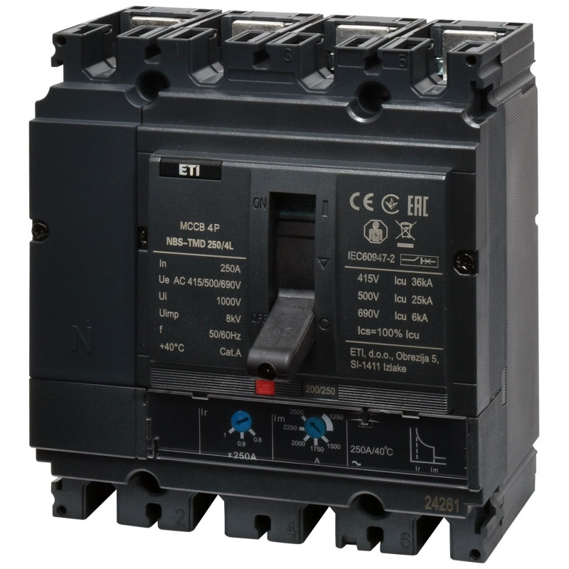 intrerupator de circuit in car nbs-tmd 250/4l 250a 4p 004673074