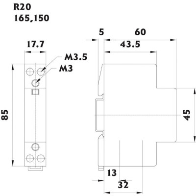 contactor modular r 20-20 230v 002461210