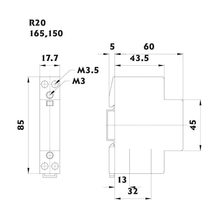 contactor modular r 20-20 230v 002461210
