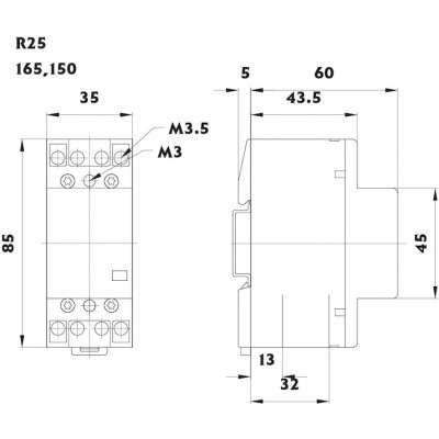contactor modular r 25-31 230v 002462320