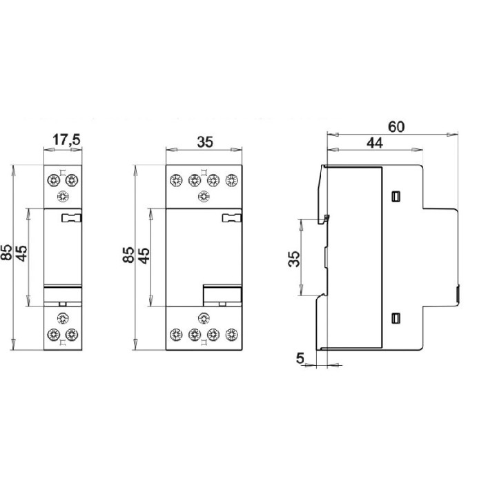 contactor modular rd 25-22-24v ac/dc 002464015
