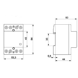 contactor modular rd 63-22-230v ac/dc 002464030
