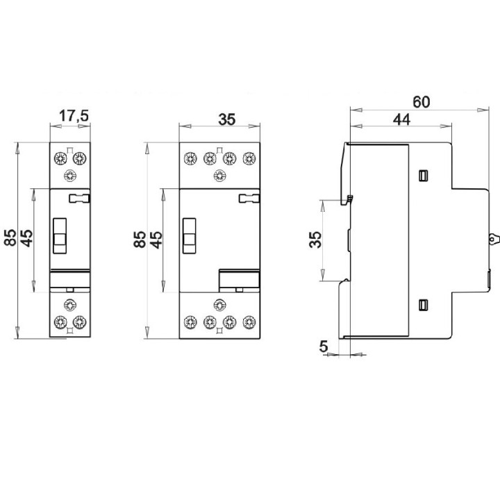 contactor modular r 25-40-r-230v ac 002464052