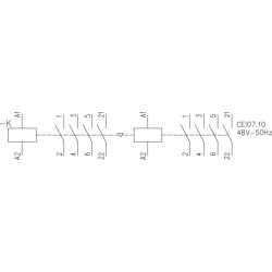 miniatura contactor-reversibil cei07.10-24v-50/60hz 004641620