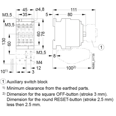 contactorul motorului ces 6.01-110v-50/60hz 004646508