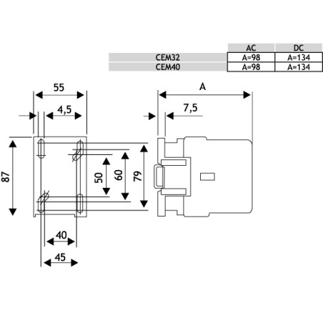 contactorul motorului cem32.00-24v-dc 004646200