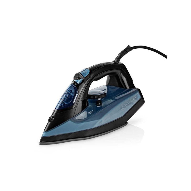 fier de calcat nedis, 2600w, 320ml, placa ceramica, albastru