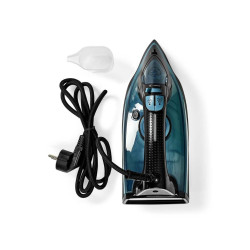 fier de calcat nedis, 2600w, 320ml, placa ceramica, albastru