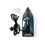 fier de calcat nedis, 2600w, 320ml, placa ceramica, albastru