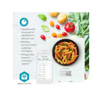 cantar de bucatarie digital smart bluetooth, 5kg, alb, nedis