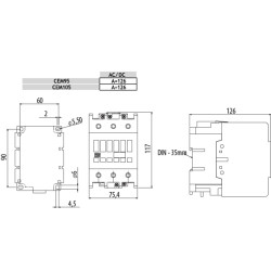contactorul motorului cem105.00-48v-50/60hz 004652101