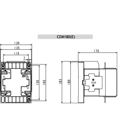 contactorul motorului cem180e.22-28v-ac/dc 004646029