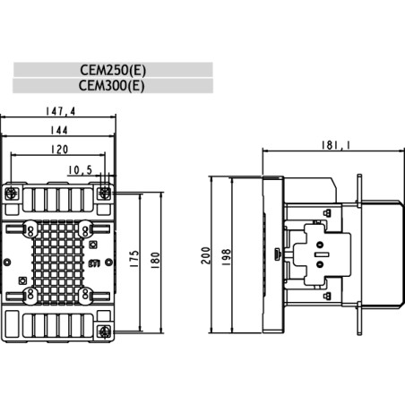 contactorul motorului cem250.22-400v-50/60hz 004656144