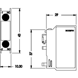 contacte auxiliare bcxmfae 10 (1no) 004642510