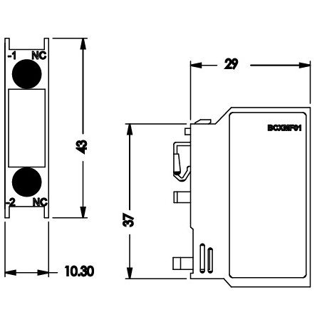 contacte auxiliare bcxmfae 10 (1no) 004642510