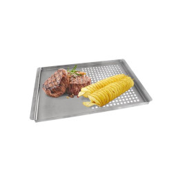 Plăci și farfurii la grătar, Placă pentru grătar ORION 40x26x1,5cm oțel inoxidabil -1, dioda.ro