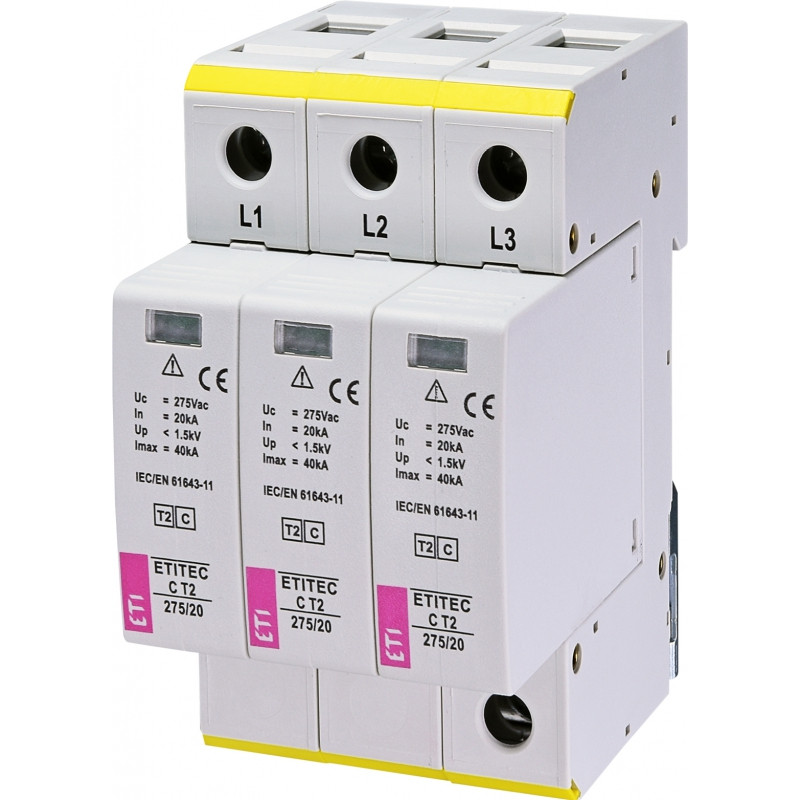 protectie supratensiuni etitec c t2 275/20 3+0 002440399