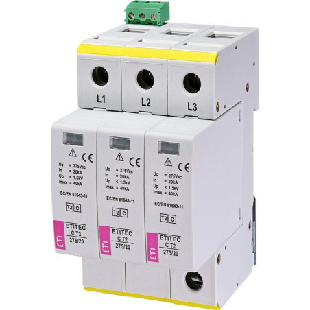 protectie supratensiuni etitec c t2 275/20 3+0 rc 002440400