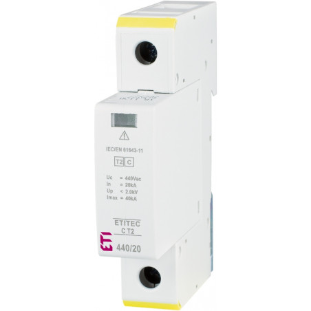 protectie supratensiuni etitec c t2 440/20 1+0 rc 002440406