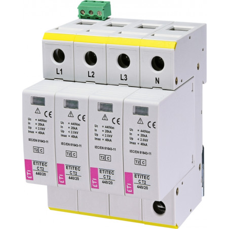 protectie supratensiuni etitec c t2 440/20 4+0 rc 002440408
