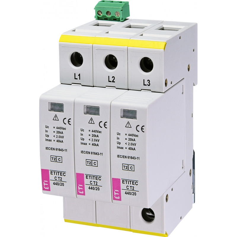 protectie supratensiuni etitec c t2 440/20 3+0 rc 002440412