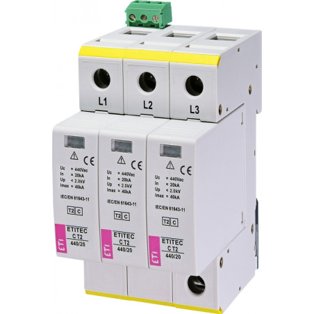 protectie supratensiuni etitec c t2 440/20 3+0 rc 002440412