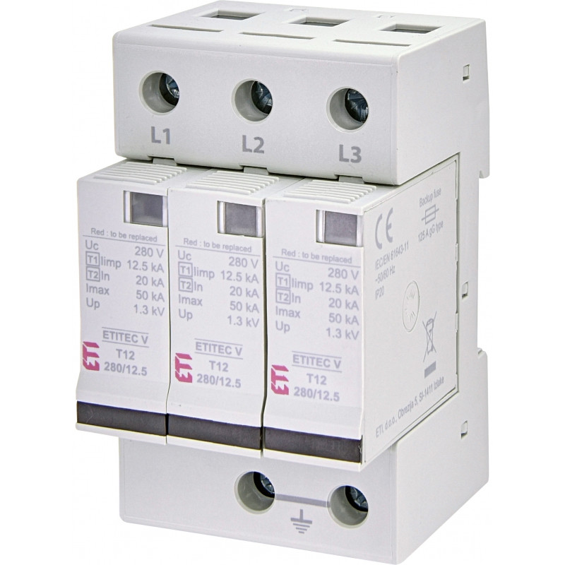 protectie supratensiuni etitec v t12 280/12,5 3+0 002442905
