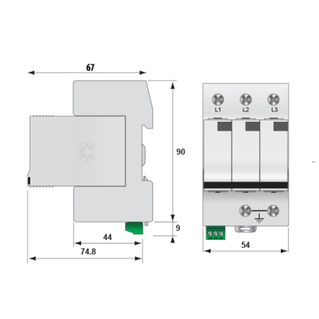 protectie supratensiuni etitec v t12 440/12,5 3+0 002442906