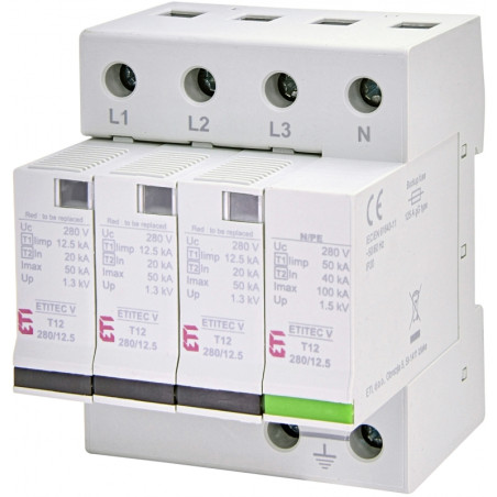 protectie supratensiuni etitec v t12 280/12,5 3+1 002442908