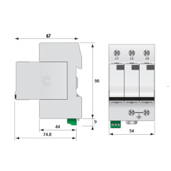 protectie supratensiuni etitec v t12 280/12,5 3+0 rc 002442915