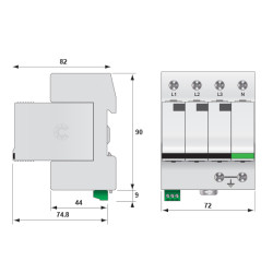 protectie supratensiuni etitec v t12 280/12,5 3+1 rc 002442918